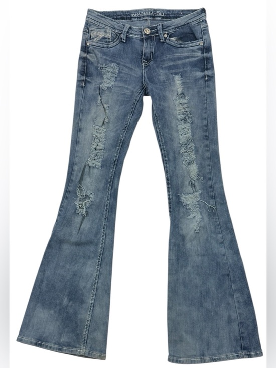 Almost Famous Denim - Almost Famous Low Rise Flare Jeans Sz3 Y2K Distressed Bell Bottom